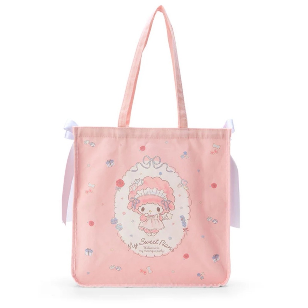 NWT My Sweet Piano x Meringue Party Tote Bag Baby Pink Japan Sanrio
